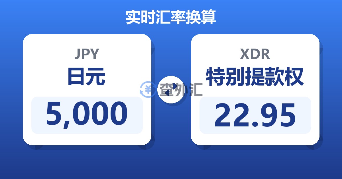5,000日元兑特别提款权