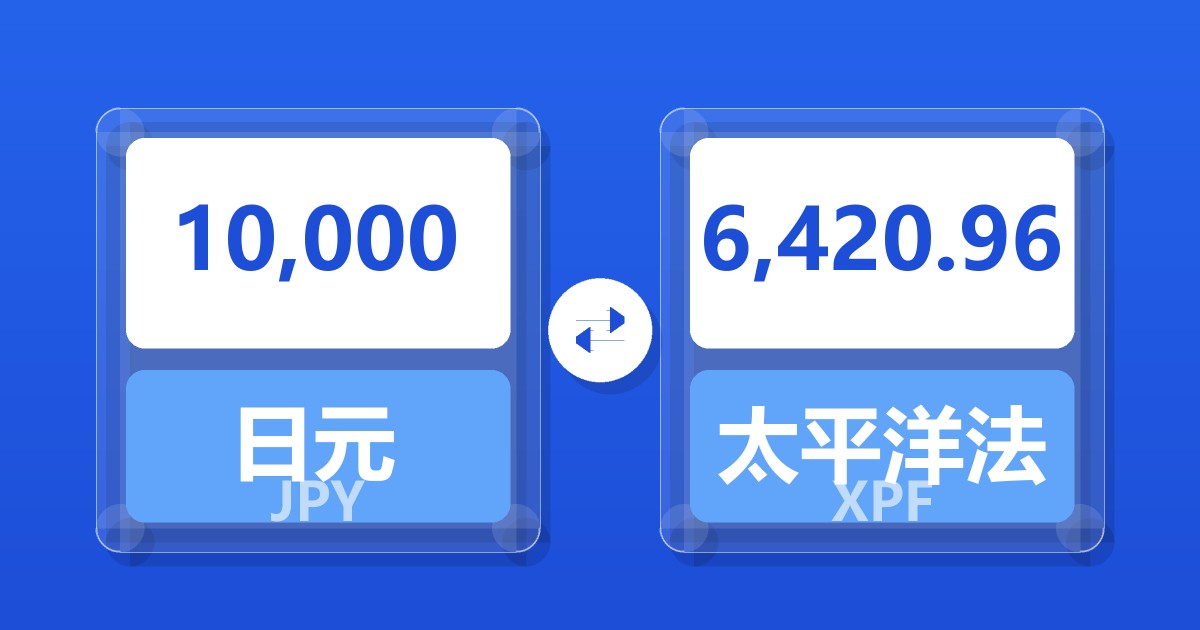 10,000日元兑太平洋法郎