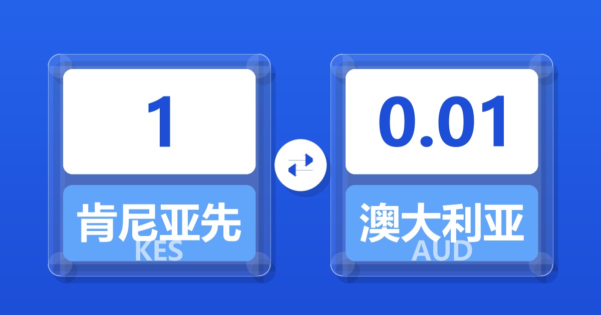 1肯尼亚先令兑澳大利亚元