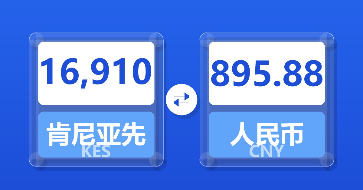 16,910肯尼亚先令兑人民币