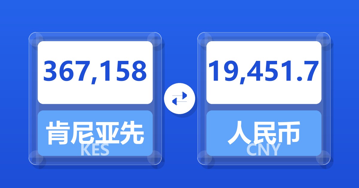 367,158肯尼亚先令兑人民币