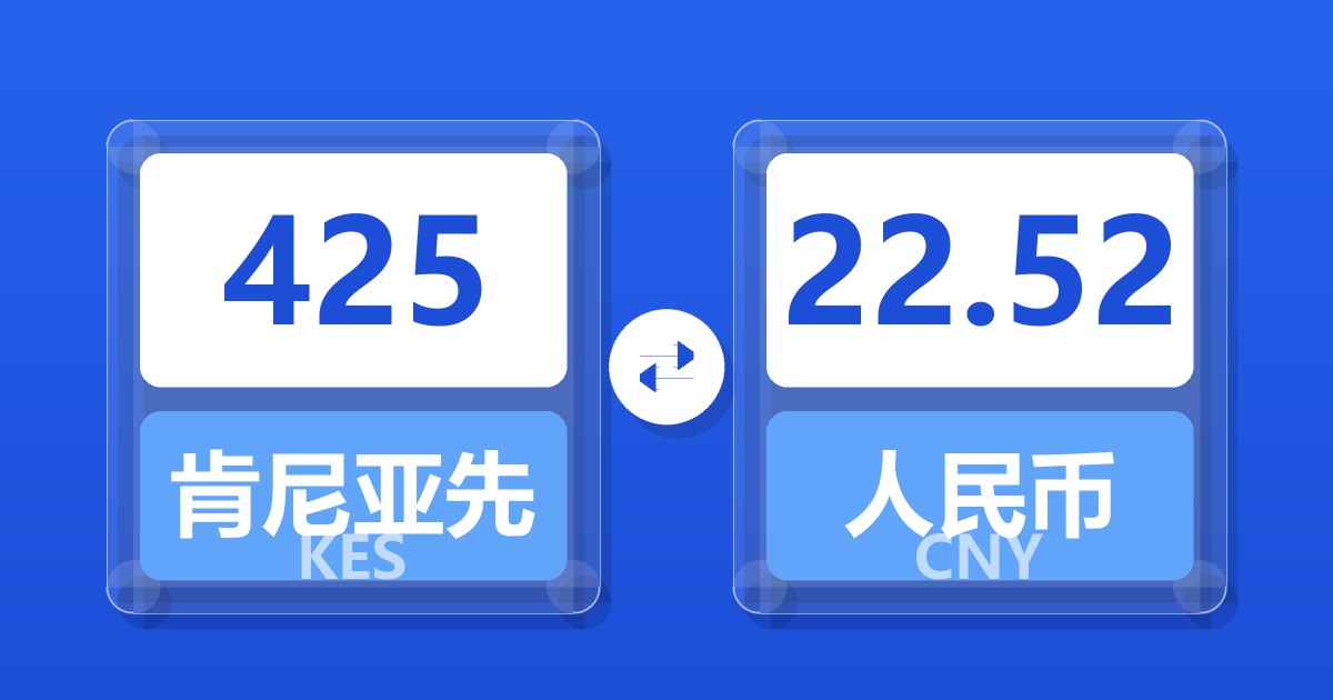 425肯尼亚先令兑人民币