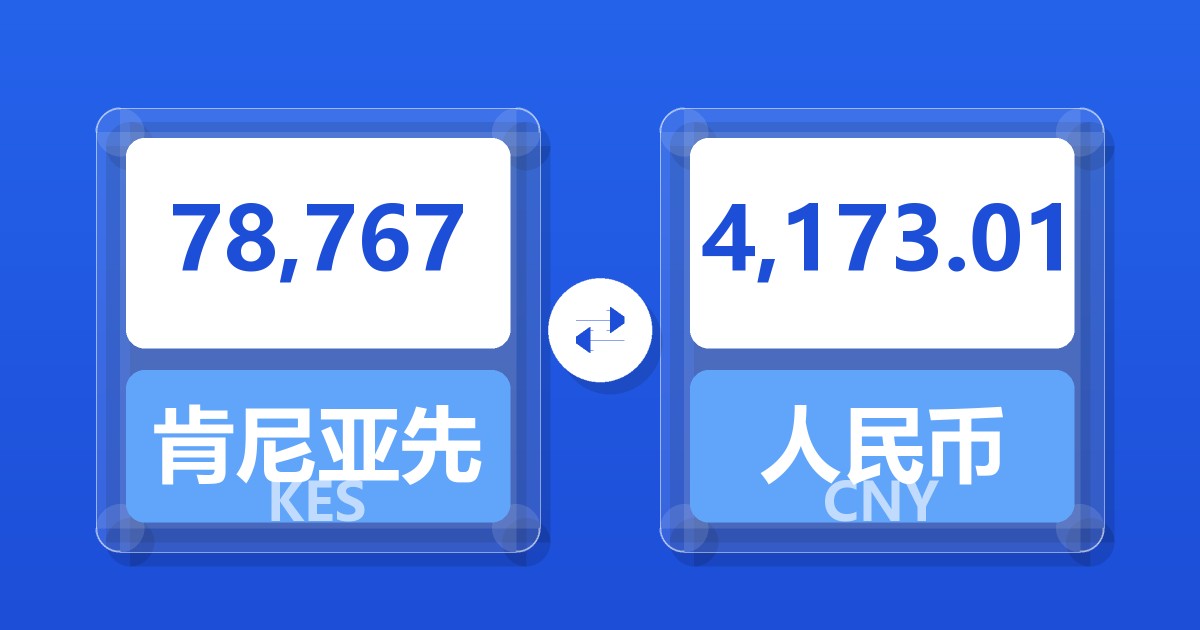 78,767肯尼亚先令兑人民币