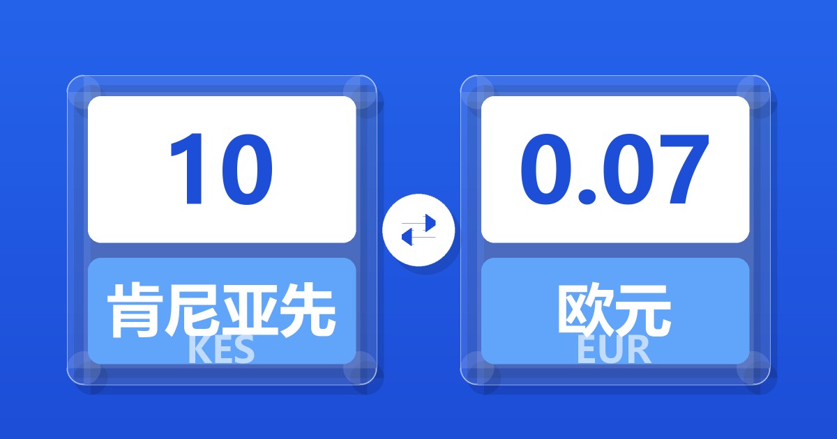 10肯尼亚先令兑欧元