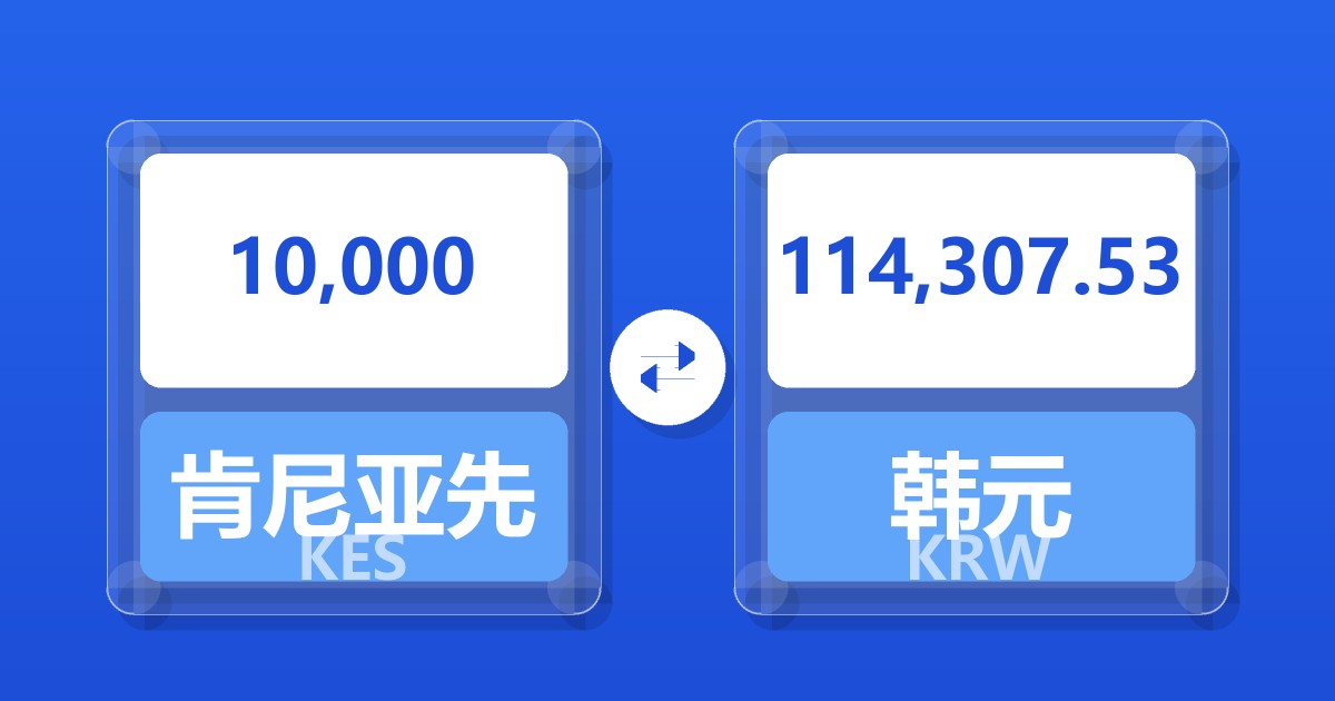 10,000肯尼亚先令兑韩元
