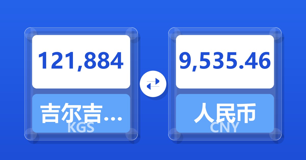 121,884吉尔吉斯斯坦索姆兑人民币