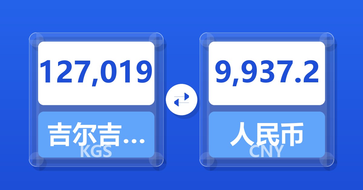 127,019吉尔吉斯斯坦索姆兑人民币