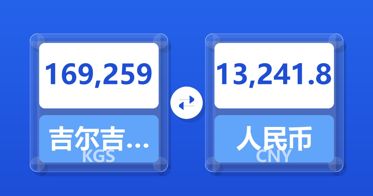 169,259吉尔吉斯斯坦索姆兑人民币