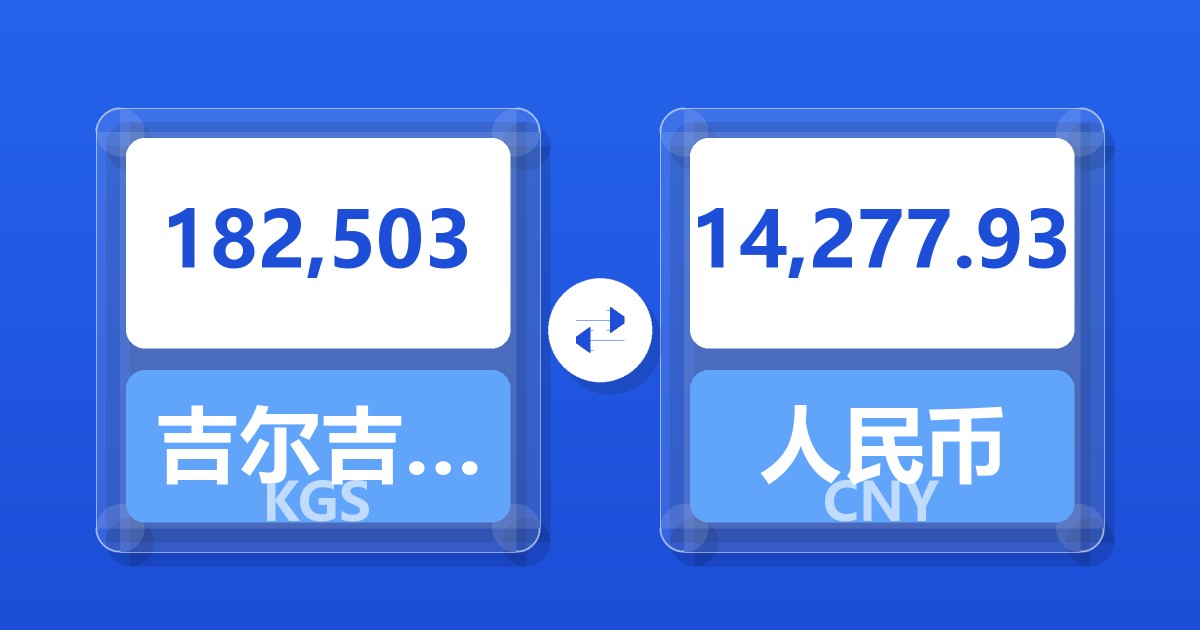 182,503吉尔吉斯斯坦索姆兑人民币