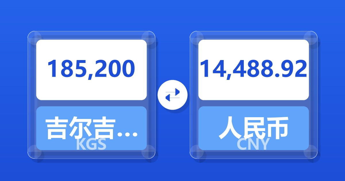 185,200吉尔吉斯斯坦索姆兑人民币