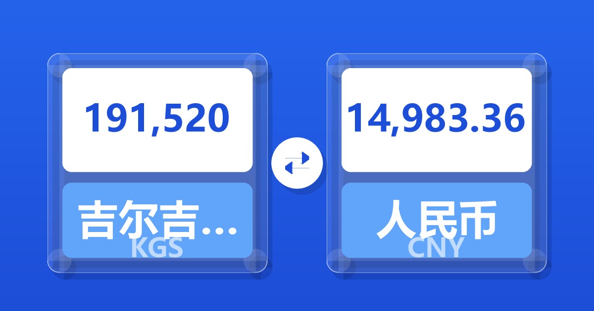 191,520吉尔吉斯斯坦索姆兑人民币