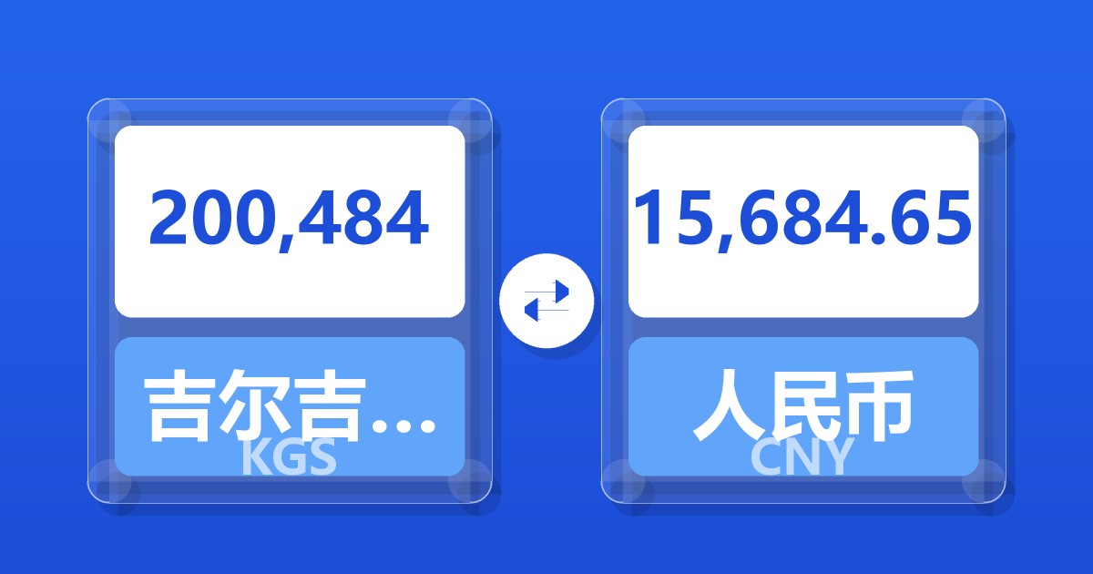 200,484吉尔吉斯斯坦索姆兑人民币