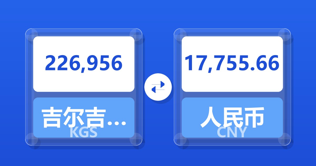 226,956吉尔吉斯斯坦索姆兑人民币