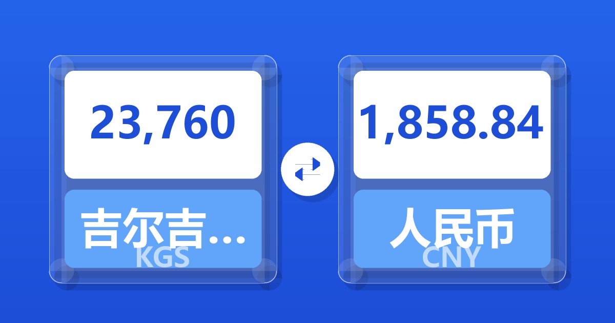 23,760吉尔吉斯斯坦索姆兑人民币