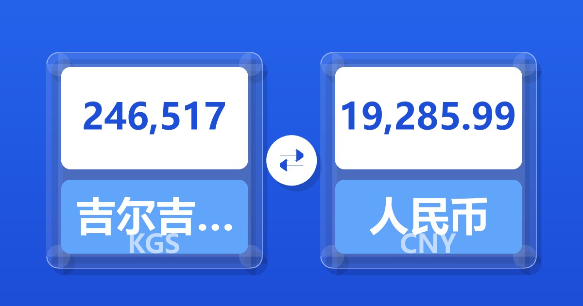 246,517吉尔吉斯斯坦索姆兑人民币