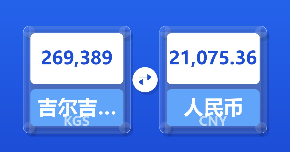 269,389吉尔吉斯斯坦索姆兑人民币
