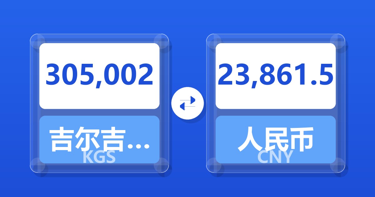 305,002吉尔吉斯斯坦索姆兑人民币