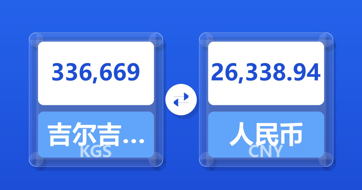 336,669吉尔吉斯斯坦索姆兑人民币