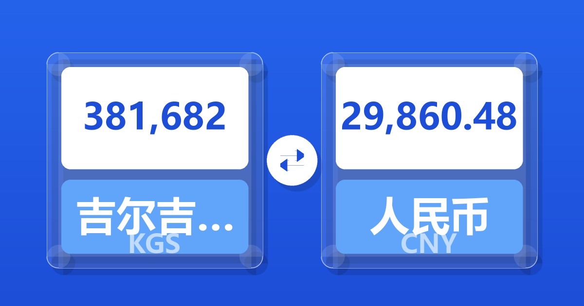 381,682吉尔吉斯斯坦索姆兑人民币