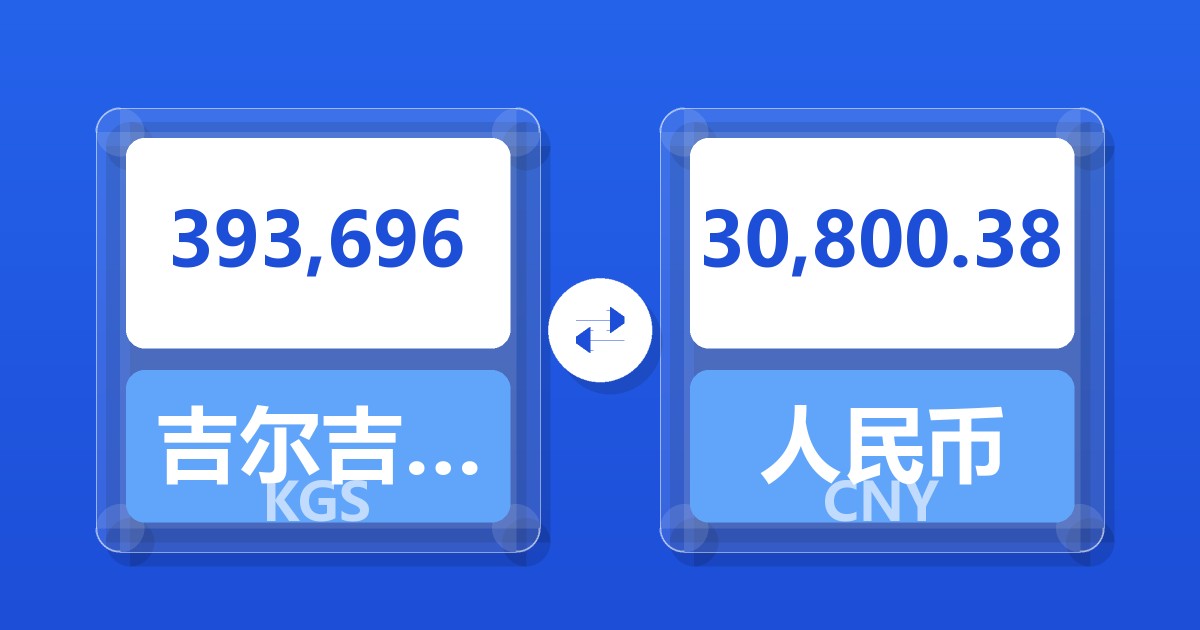 393,696吉尔吉斯斯坦索姆兑人民币