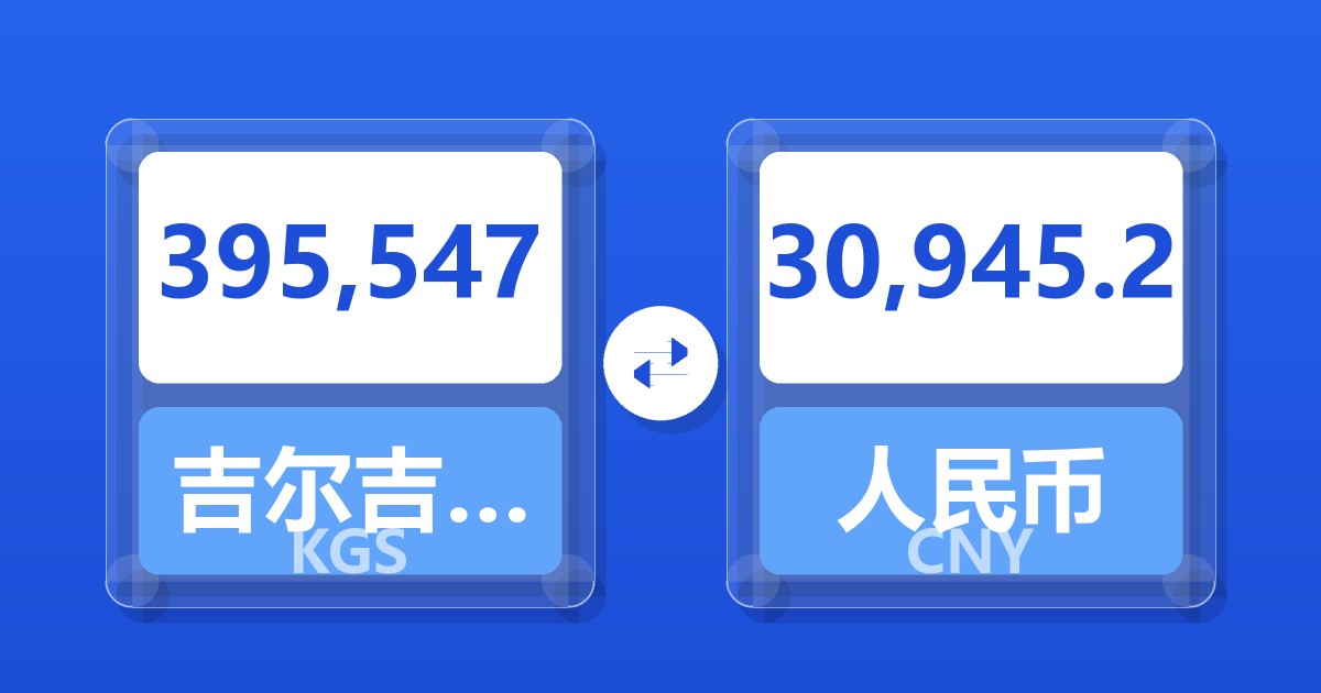 395,547吉尔吉斯斯坦索姆兑人民币