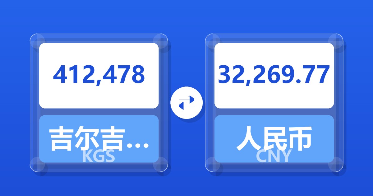 412,478吉尔吉斯斯坦索姆兑人民币