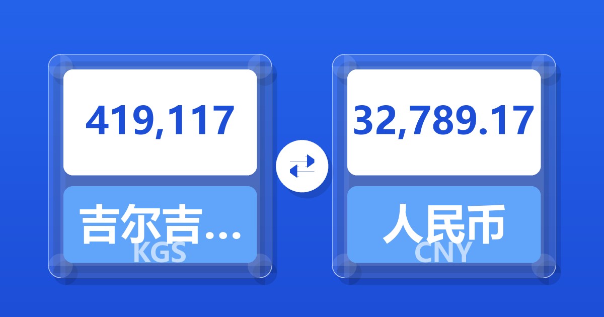 419,117吉尔吉斯斯坦索姆兑人民币