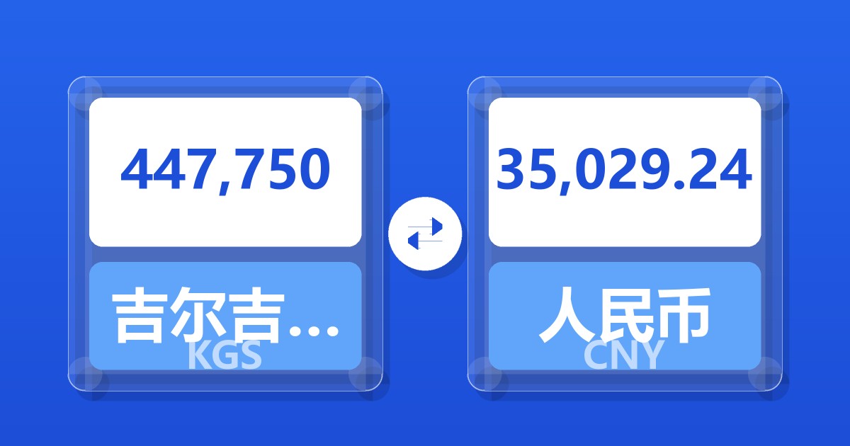 447,750吉尔吉斯斯坦索姆兑人民币