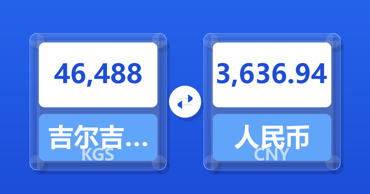 46,488吉尔吉斯斯坦索姆兑人民币