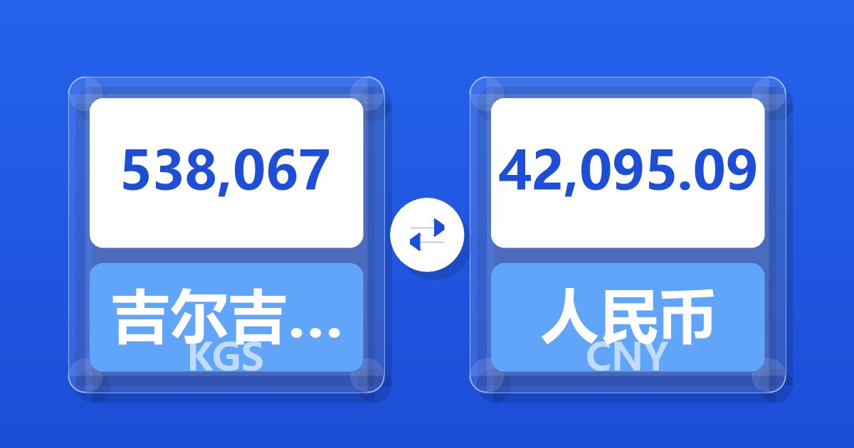 538,067吉尔吉斯斯坦索姆兑人民币
