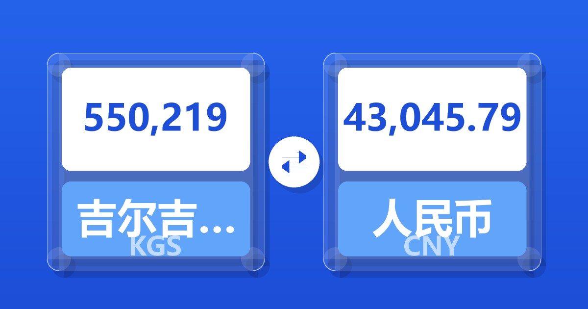 550,219吉尔吉斯斯坦索姆兑人民币