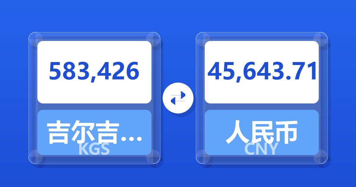 583,426吉尔吉斯斯坦索姆兑人民币