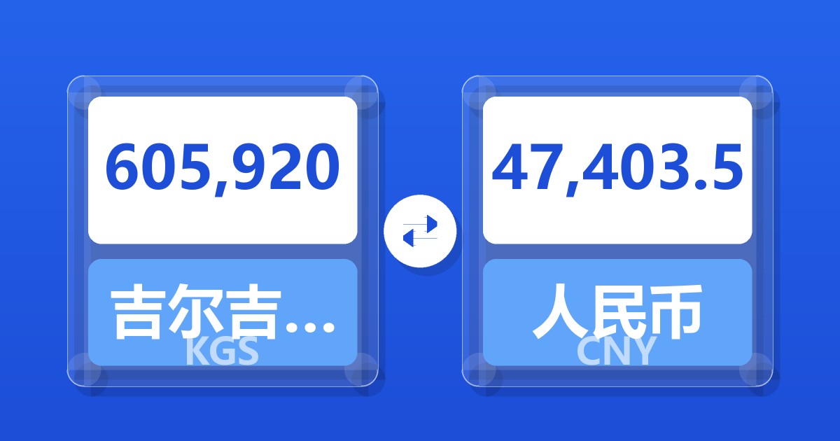 605,920吉尔吉斯斯坦索姆兑人民币