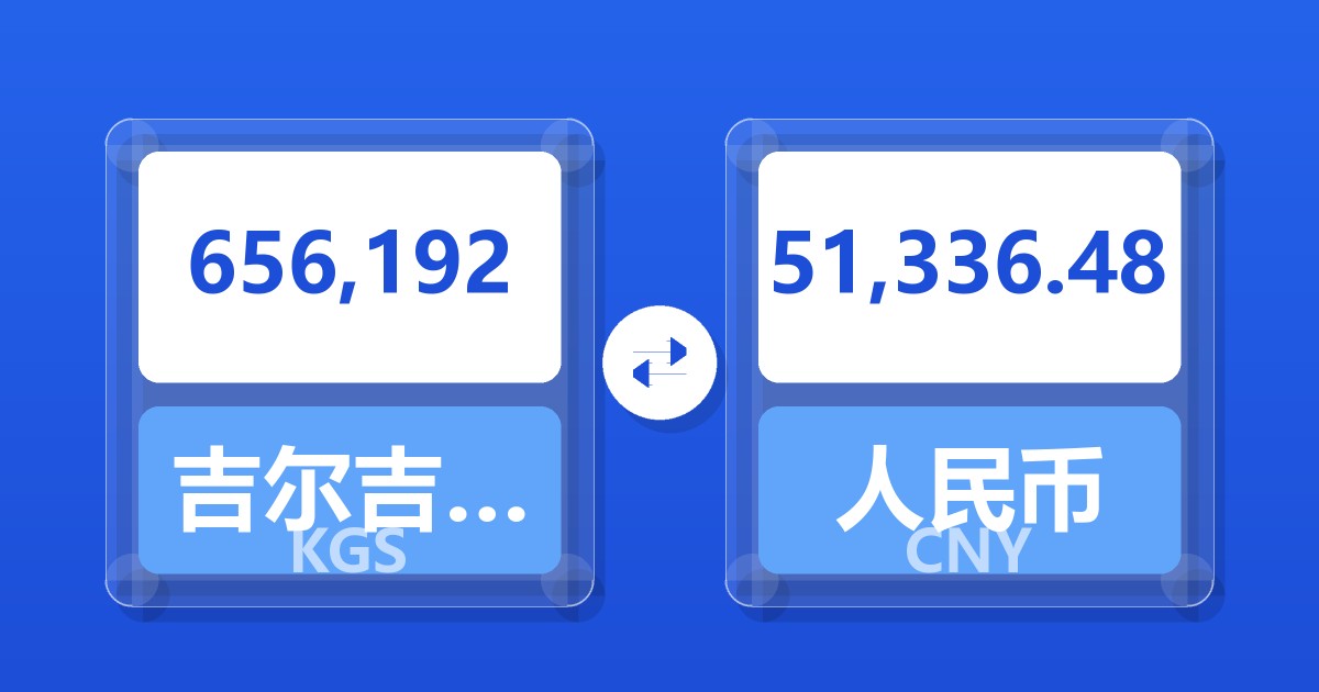 656,192吉尔吉斯斯坦索姆兑人民币