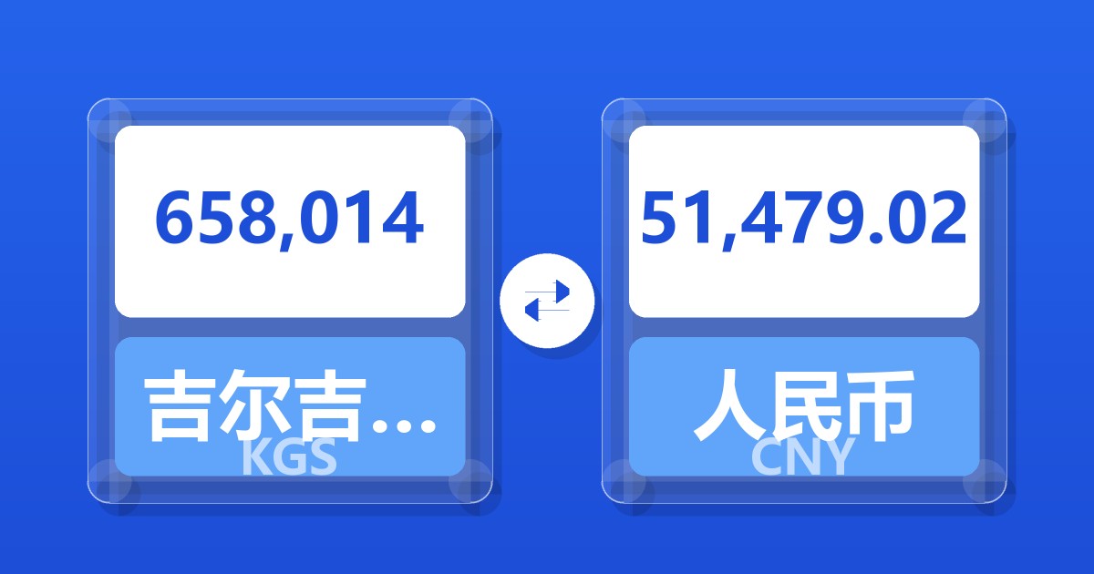 658,014吉尔吉斯斯坦索姆兑人民币