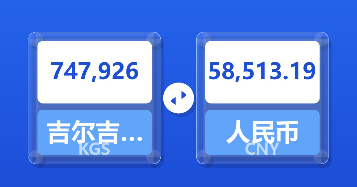 747,926吉尔吉斯斯坦索姆兑人民币