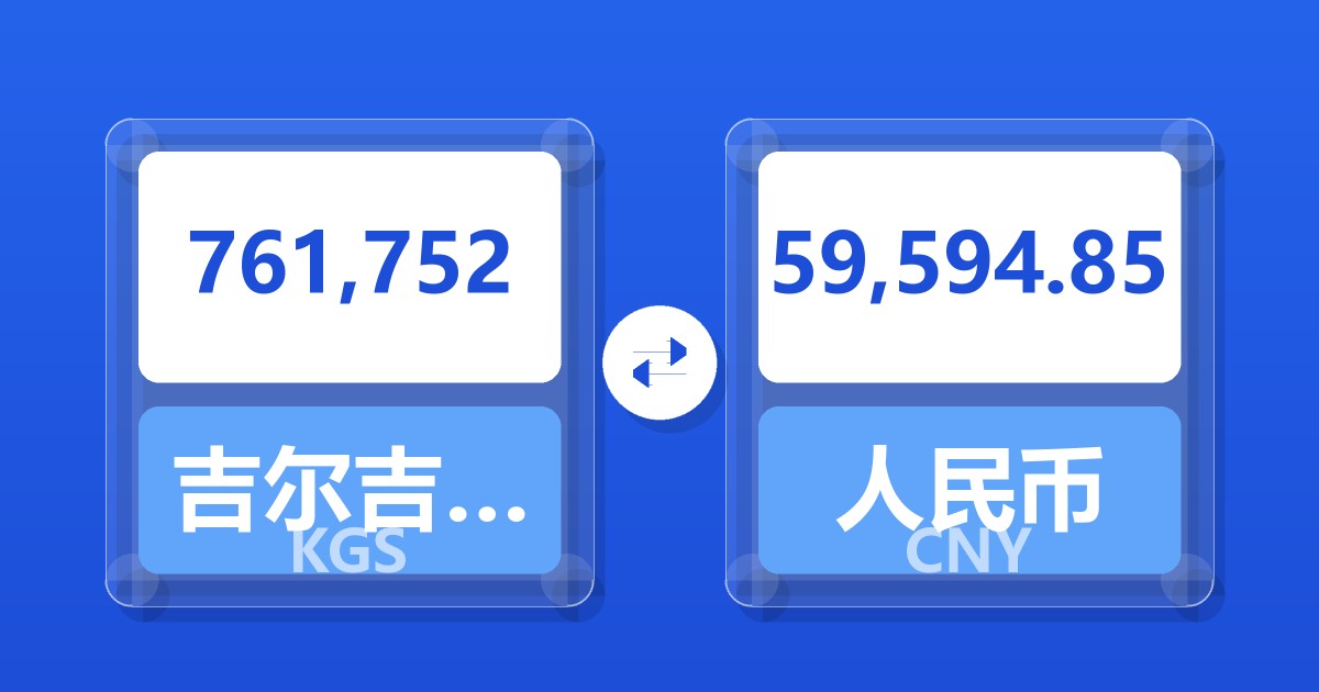 761,752吉尔吉斯斯坦索姆兑人民币