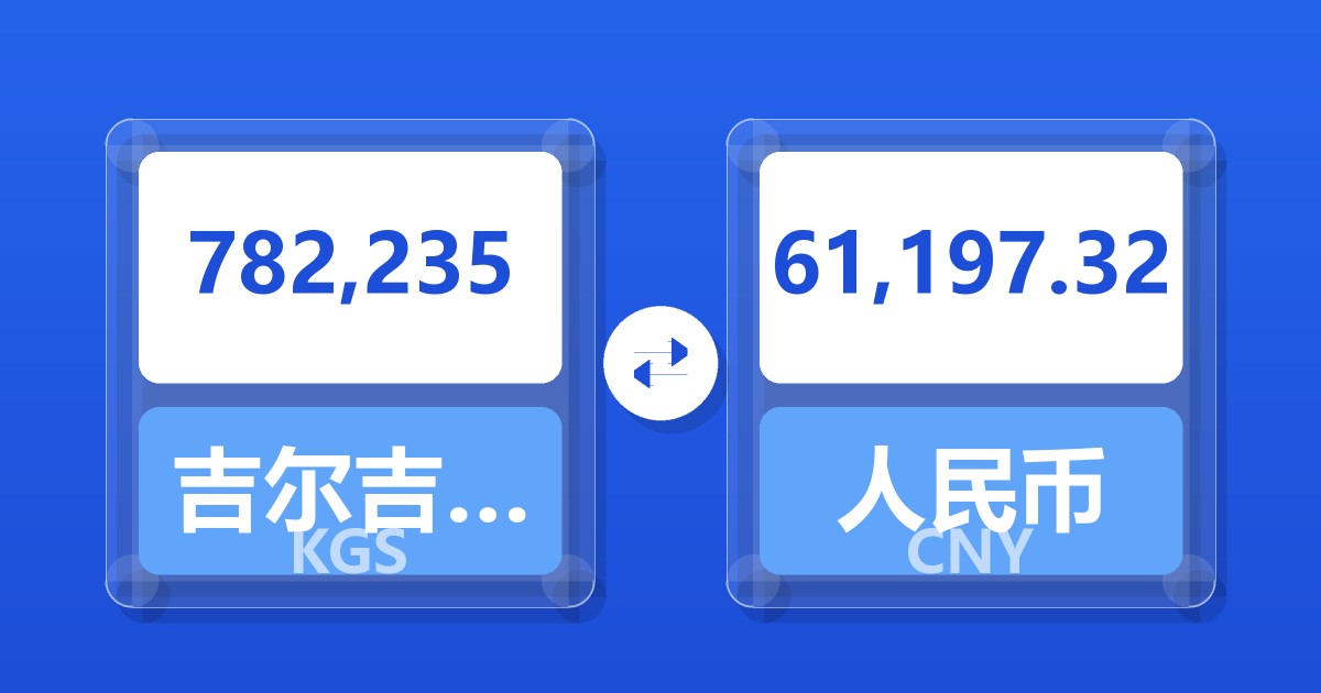 782,235吉尔吉斯斯坦索姆兑人民币