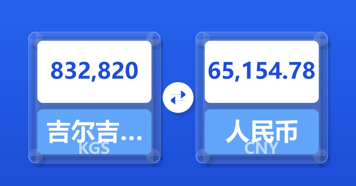 832,820吉尔吉斯斯坦索姆兑人民币