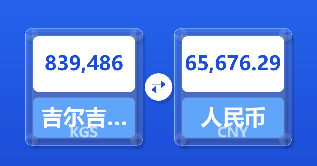 839,486吉尔吉斯斯坦索姆兑人民币