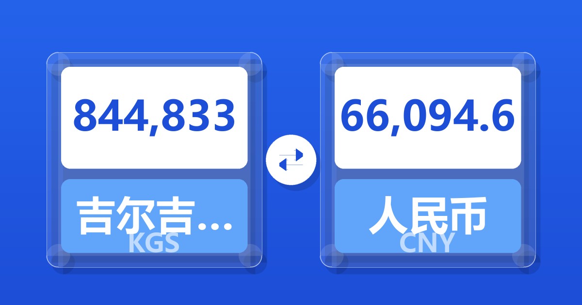 844,833吉尔吉斯斯坦索姆兑人民币
