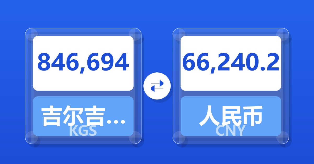 846,694吉尔吉斯斯坦索姆兑人民币