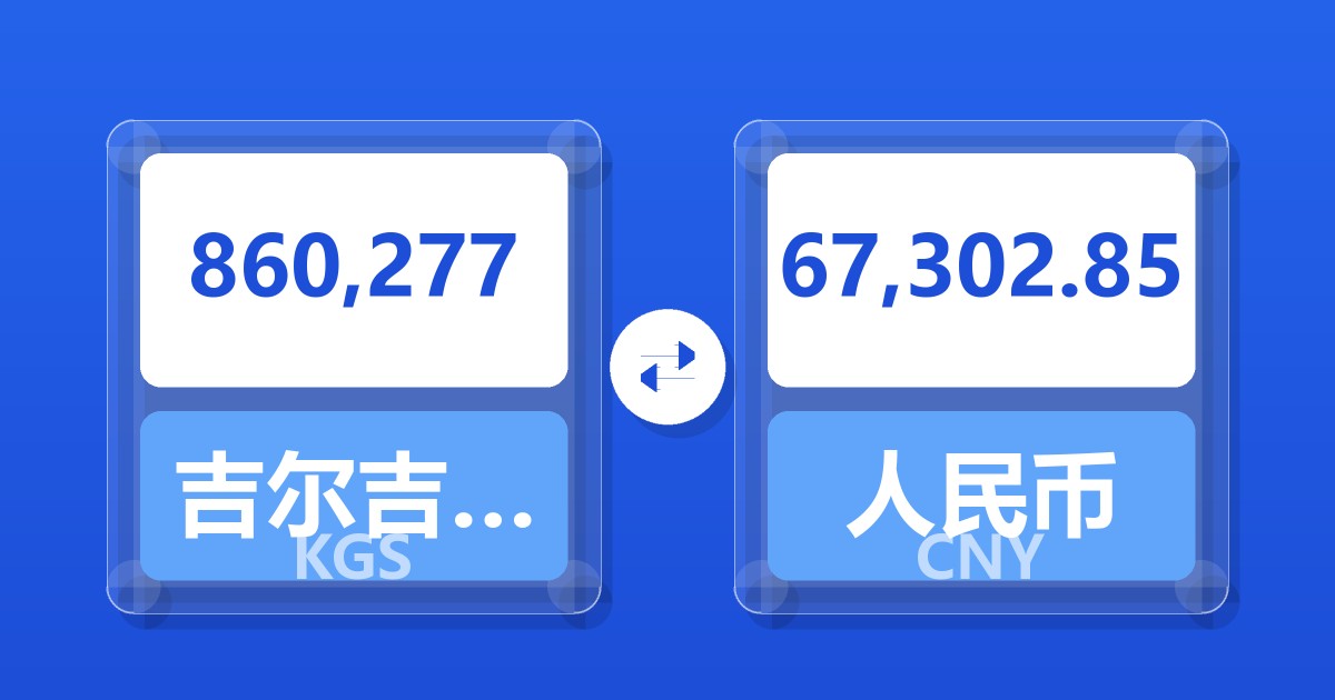 860,277吉尔吉斯斯坦索姆兑人民币