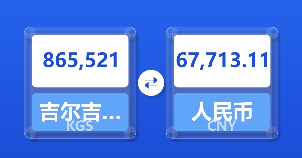 865,521吉尔吉斯斯坦索姆兑人民币