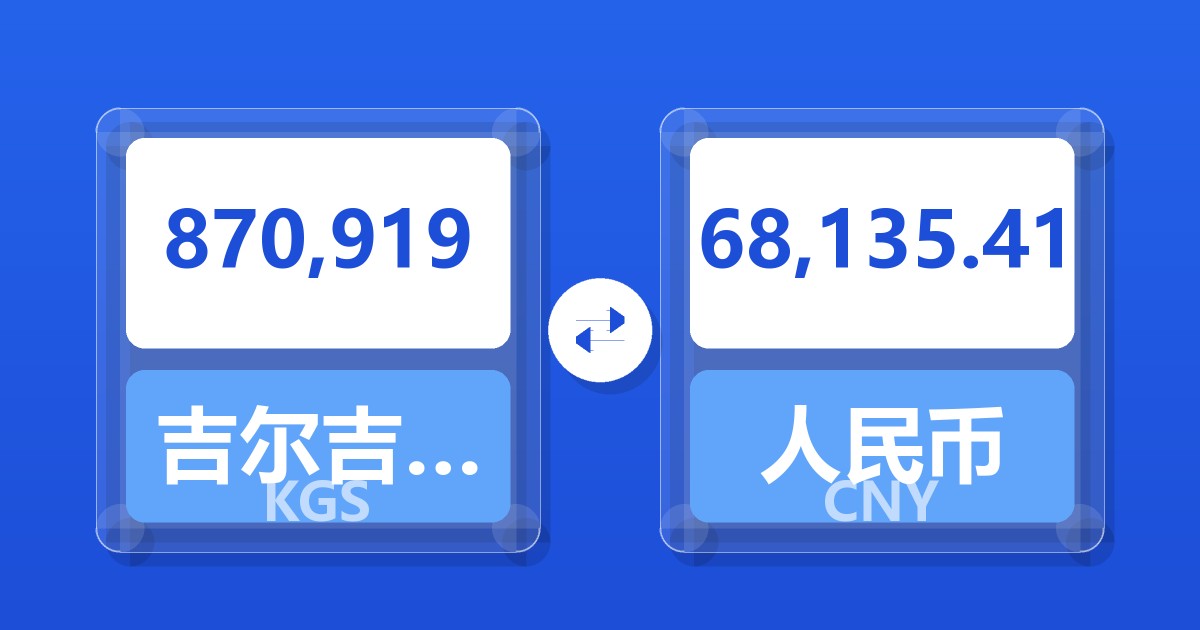 870,919吉尔吉斯斯坦索姆兑人民币
