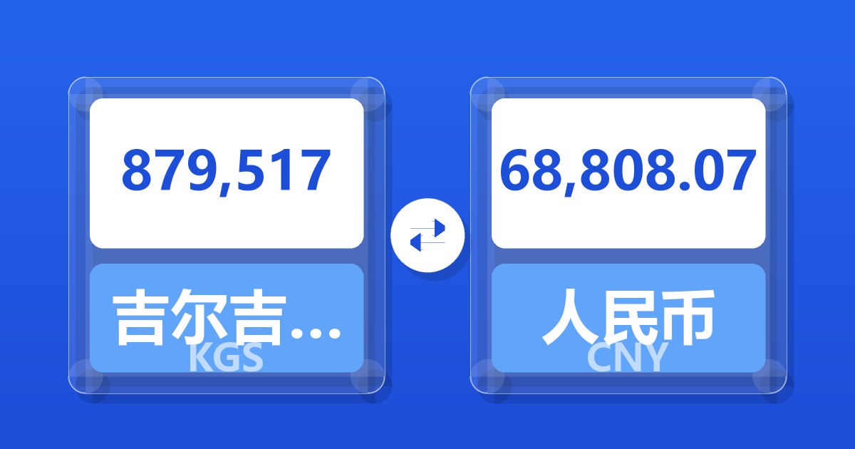 879,517吉尔吉斯斯坦索姆兑人民币