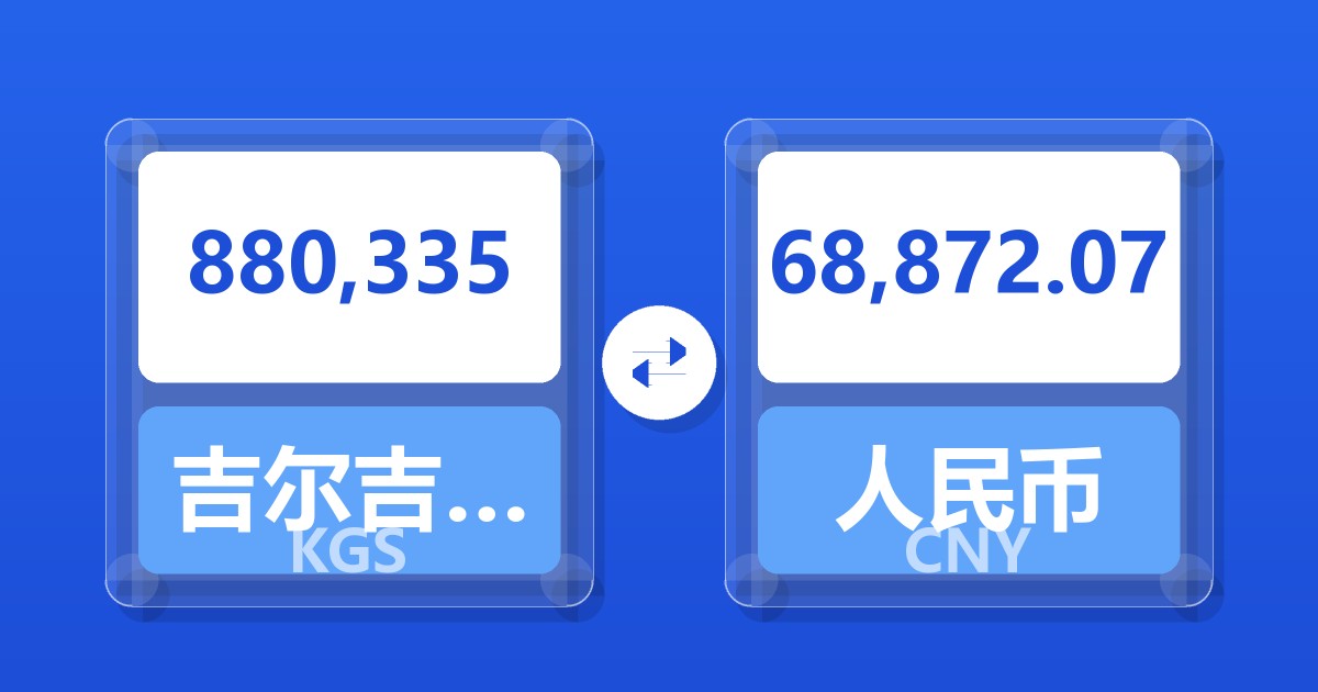 880,335吉尔吉斯斯坦索姆兑人民币