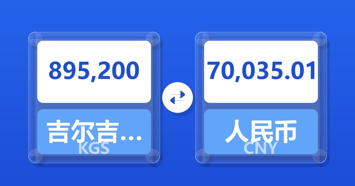 895,200吉尔吉斯斯坦索姆兑人民币