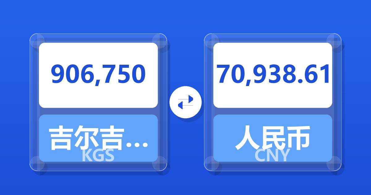 906,750吉尔吉斯斯坦索姆兑人民币