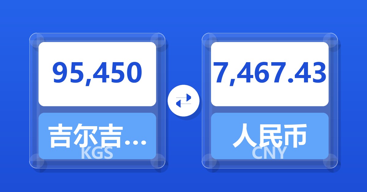 95,450吉尔吉斯斯坦索姆兑人民币